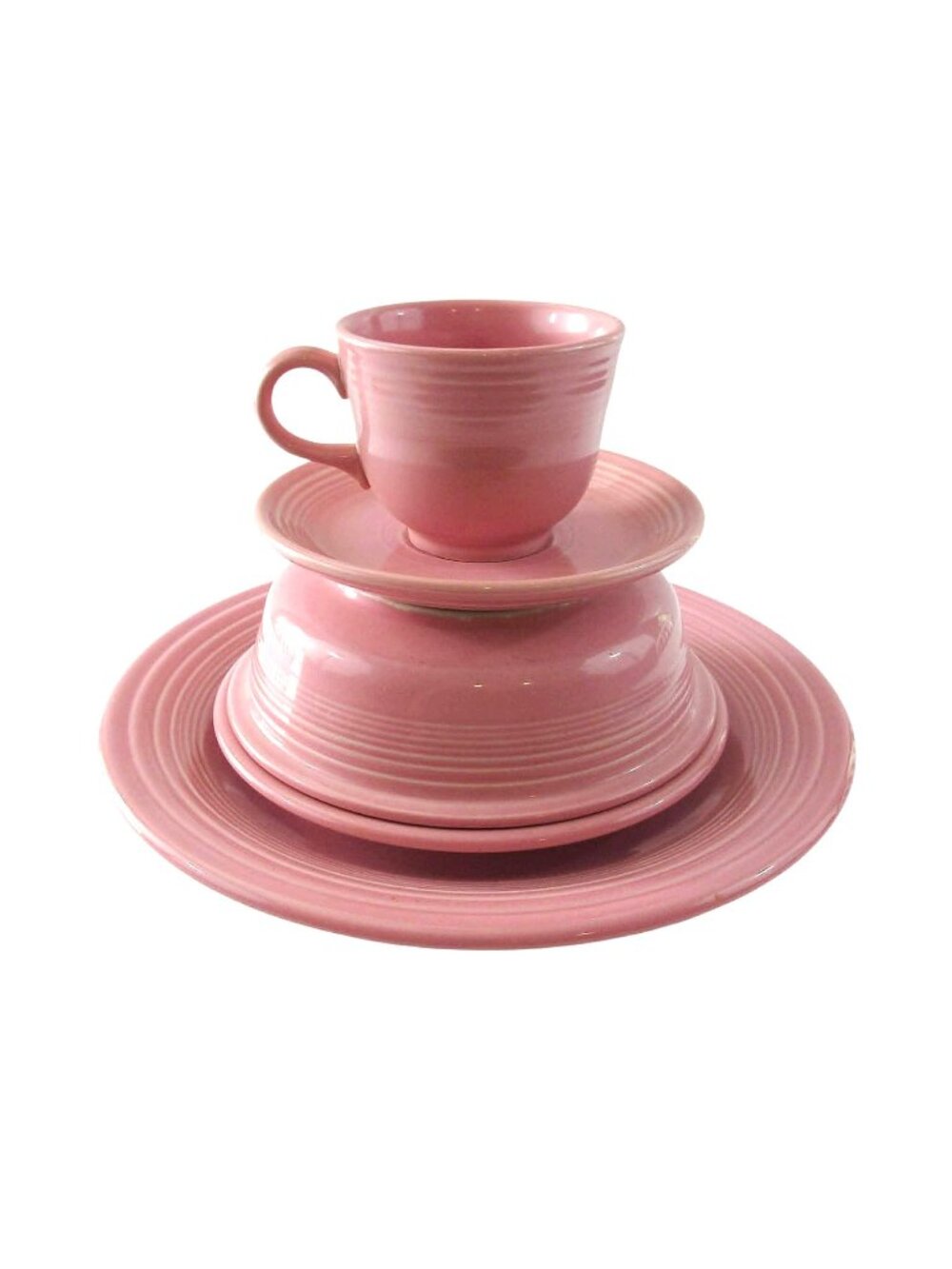 Fiestaware Fiesta HLC P86 5 Piece Place Setting Rose Pink Retired Color